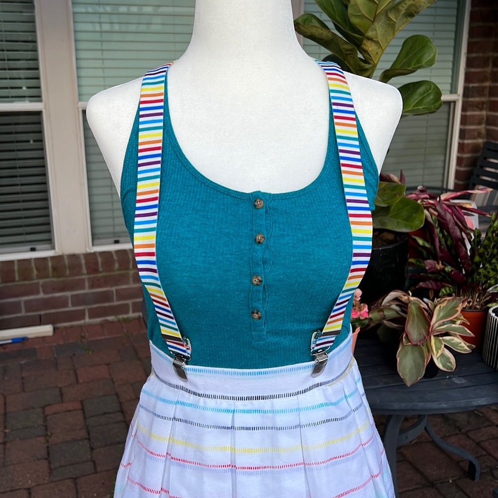 🏳️‍🌈❤️Stretchy Rainbow Pride Suspenders❤️🏳️‍🌈